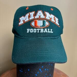 University of Miami football ZEPHYR THE Z HAT embroidered wool strap back hat
